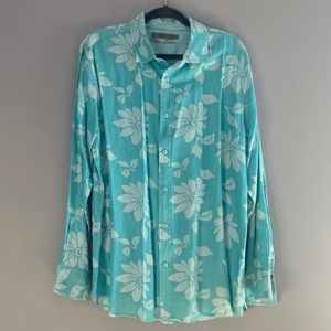 Raffi Pure Linen Size XL/54 Button Down Blouse Like New Summer/Spring F…